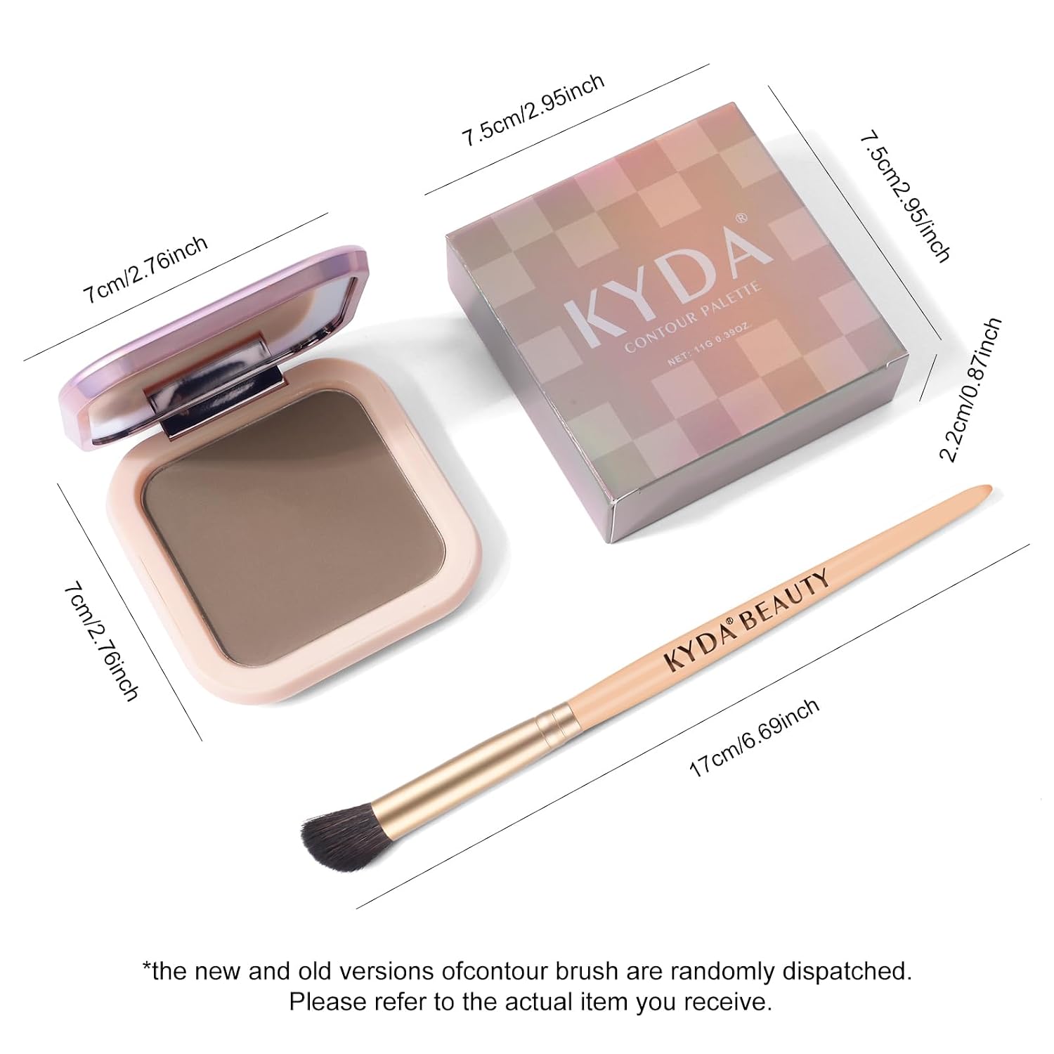 KYDA Face Sculpting Contour Palette, Smooth Matte Contour Pressed Powder, Ultra-fine Lightweight, Easy to Blend, Multiuse Baked Contour Makeup-TAUPE - Image 8