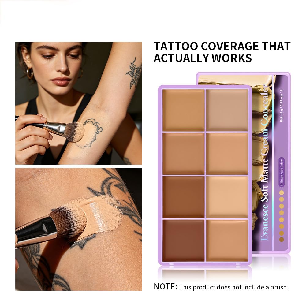 8Color Cream Concealer Foundation Palette,Soft Matte Cream Concealer,Medium | Long-Lasting & Smudge Blendable, Full Coverage Contour Palette,Colour Correcting for Dark Circles Acne & Redness,Acne,Blemish - Image 5