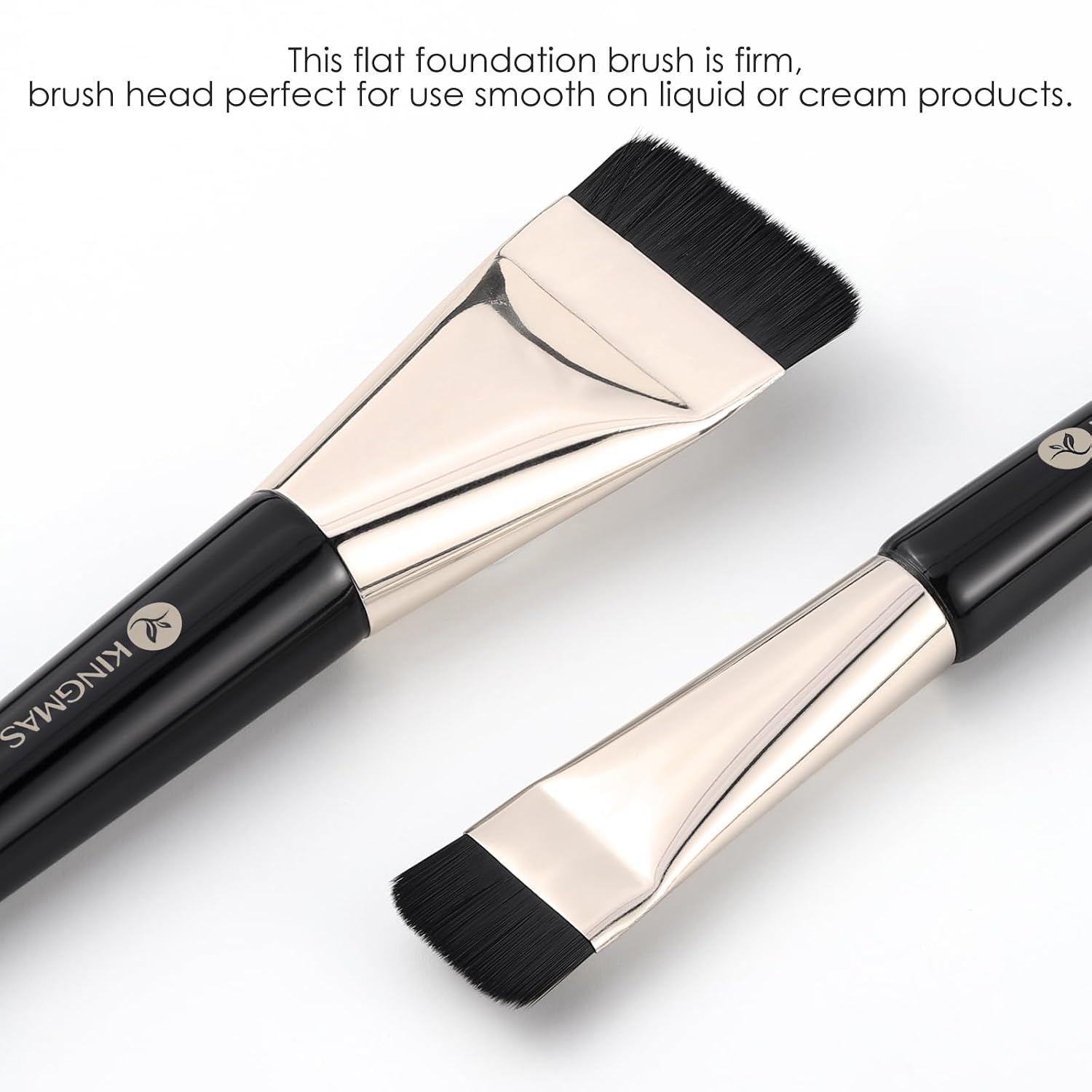 2Pcs Flat Foundation Brush, Korean Spatula Facial Makeup Brush, Ultra Thin Concealer Contour Brush for Liquid Cream Blending - Image 8