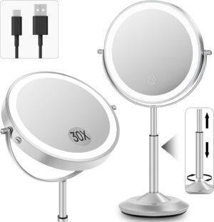 8″ Lighted Makeup Mirror with...