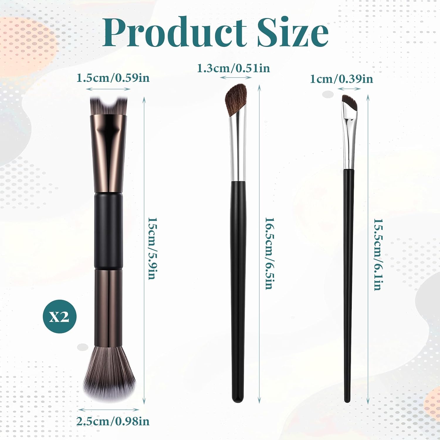 4 Pcs Sculpting Dual-End Nose Brush, 2-in-1 Nose Contour Brush Angled Makeup Brushes Blush Brushes for Sculpting and Defining Contour - Image 2