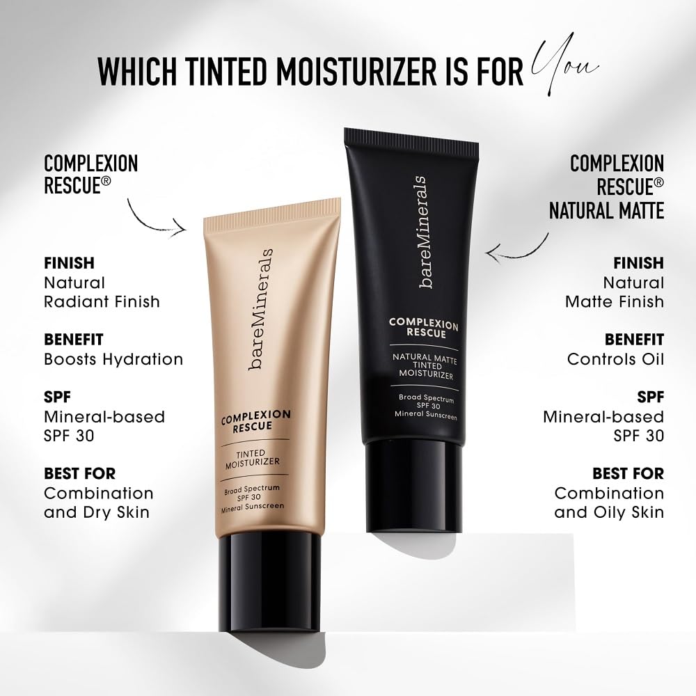 bareMinerals Complexion Rescue Tinted Moisturizer with SPF 30, Hydrating Tinted Mineral Sunscreen with Hyaluronic Acid, Sheer-to-Light Coverage, Multi-tasking, Skincare Infused Makeup - Image 5