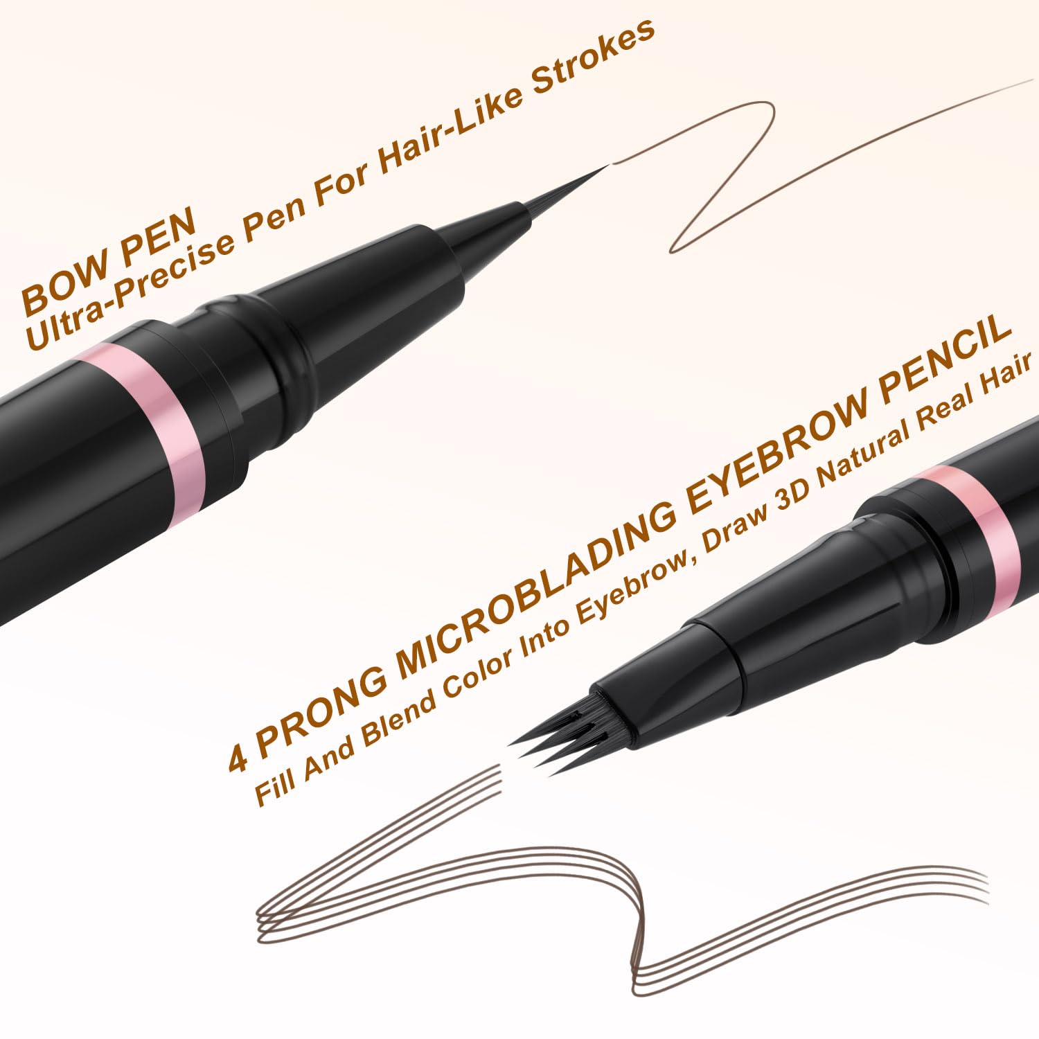 LAVONE Eyebrow Pen Kit,Waterproof Brow Pencil,Pomade,Eyeliner-Dark Brunette | 4-in-1 eyebrow makeup kit, brow brush, long-lasting,smudge-proof,waterproof, eyebrow pencils for women, natural & full brows - Image 3
