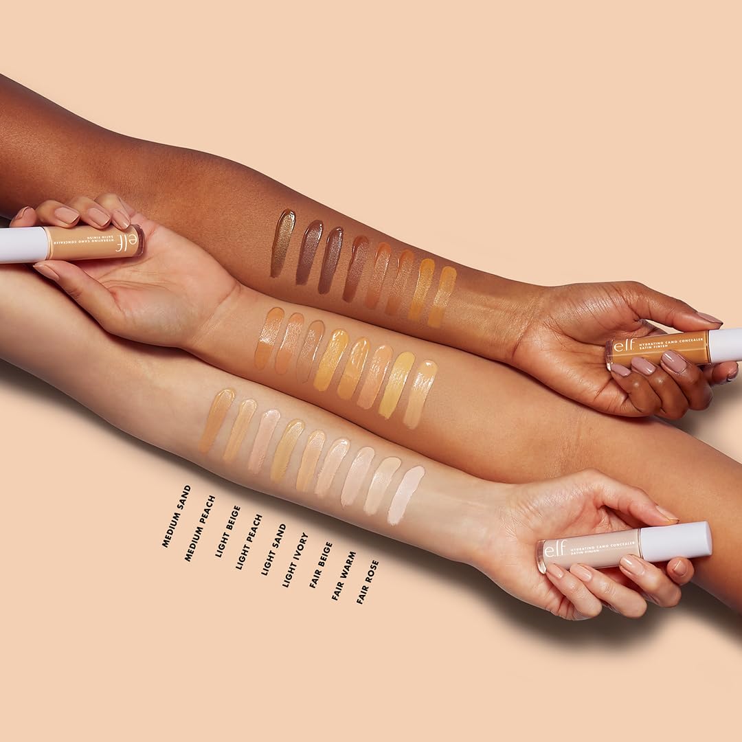 e.l.f. Hydrating Camo Concealer, Covers Blemishes & Under-Eye Circles, Full-Coverage & Delivers A Satin Finish, Vegan & Cruelty-Free, Light Ivory - Image 5