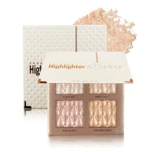 4-color highlighter makeup palette ...