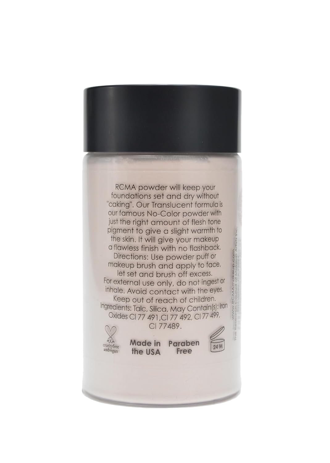 RCMA Makeup Translucent Loose Powder - Lightweight Setting Powder for Flawless Finish, Shine Control, Natural Matte Look, No Flashback, Oil Control, No Caking or Creasing, Vegan and Cruelty-Free, 3oz - Image 2