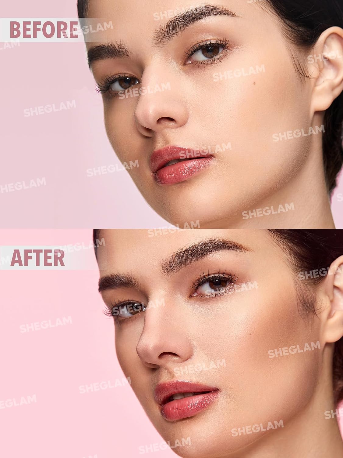 SHEGLAM Fine Line 2-In-1 Nose Contour & Highlight Pen Long Lasting Waterproof Cream Bronzer & Highlight Sticks-Umber - Image 4