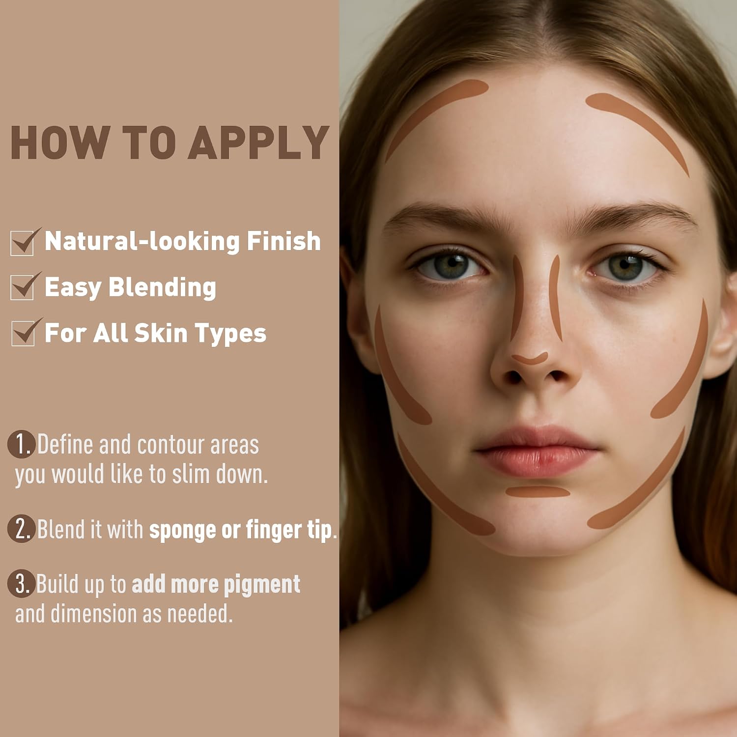 FV Cool Toned Contour Stick, Creamy & Blendable Formula, Highly Pigmented, Long-Lasting for a Natural, Waterproof Finish, Face Sculpting Makeup for Fair/Light Skin, Beginner Friendly, 01 Amber - Image 9