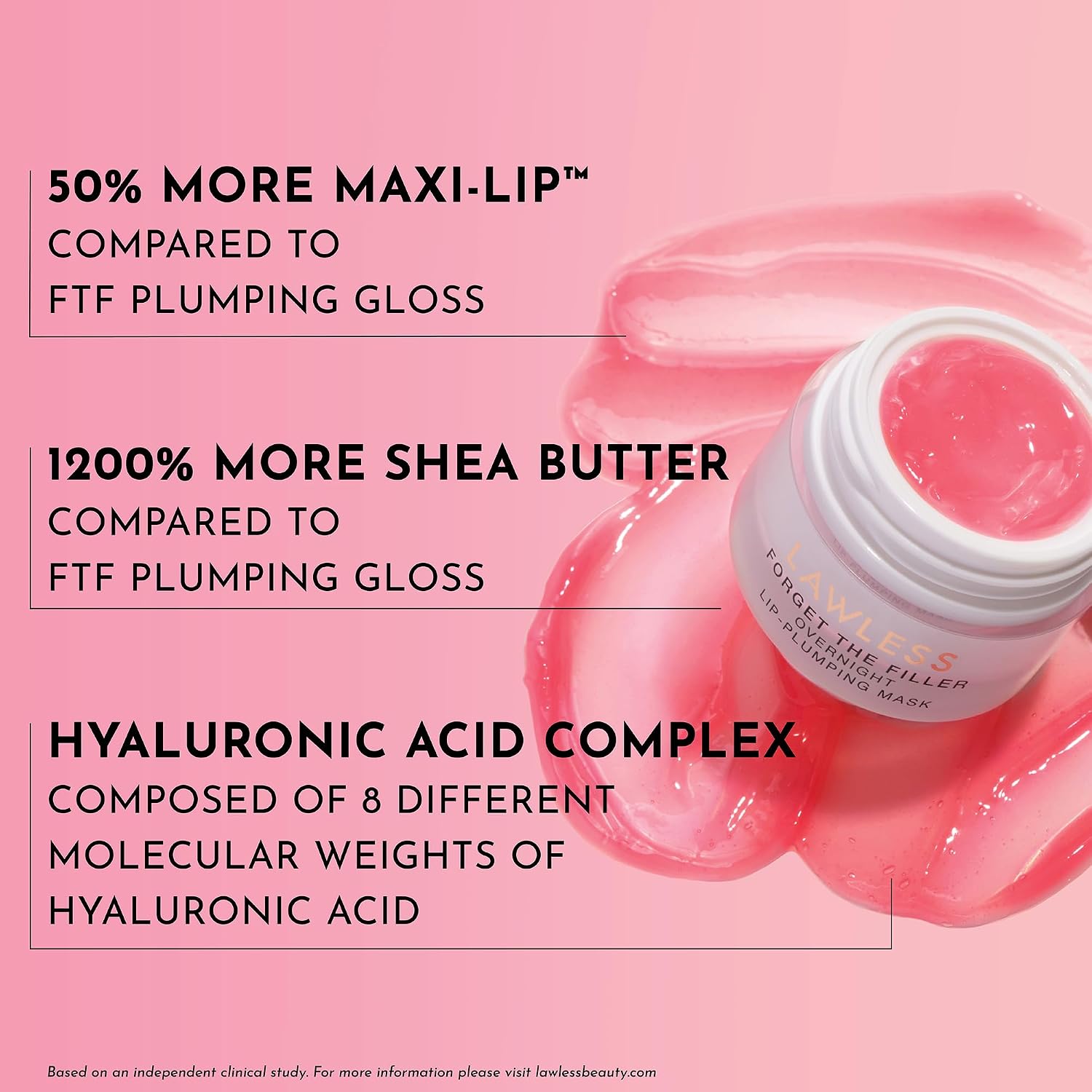 LAWLESS Forget the Filler Lip Mask - Sweet Daisy - Premium Overnight Lip Plumping Treatment with Natural Ingredients Designed to Plump, Hydrate, and Smooth Lips - 0.28 oz - Image 3