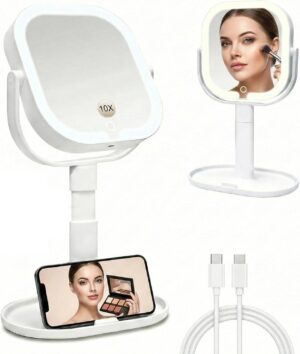 Makeup Mirror with Lights, 1X/10X M...