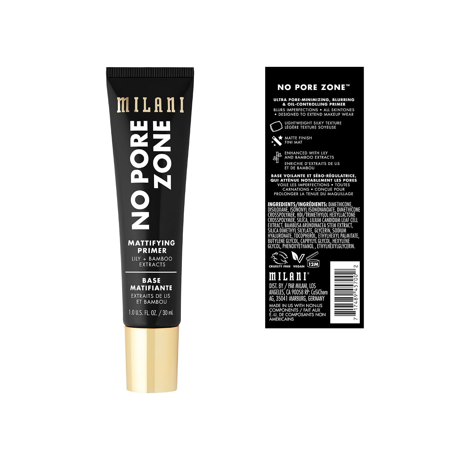 Milani Face Primer for Makeup - No Pore Zone Mattifying Primer 1.0 Fl. Oz | Mattifying Face Primer Designed To Nourish, Minimize Pores And Blur Skin. Vegan & Cruelty-Free. Made In USA. - Image 2