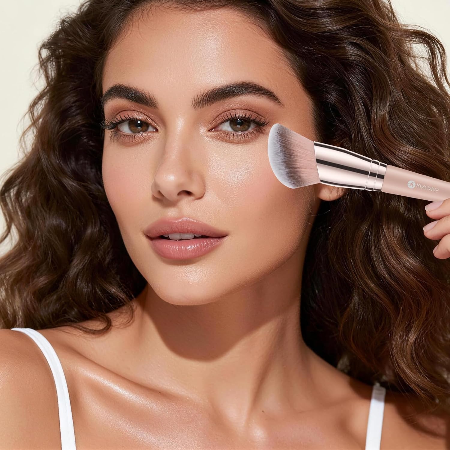 Foundation Brush, Dual-Ended Angled Concealer Makeup Brush | for Foundation and Contour Blending Liquid Powder, Concealer Cream Cosmetics Blush, Cruelty-Free Vegan (Pink) - Image 7
