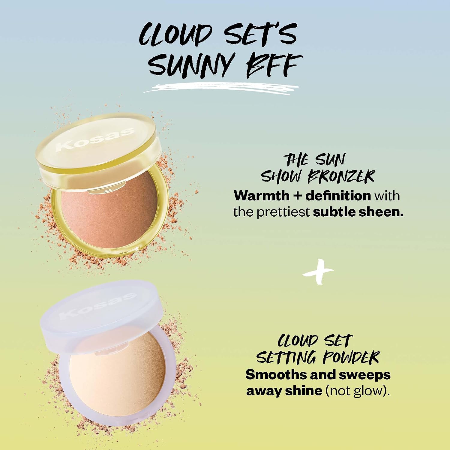 Kosas The Sun Show Talc-Free Baked Powder Bronzer for Face, Beachy | Lightweight baked bronzer to deliver buildable, natural-looking warmth with a smooth, radiant finish. - Image 6