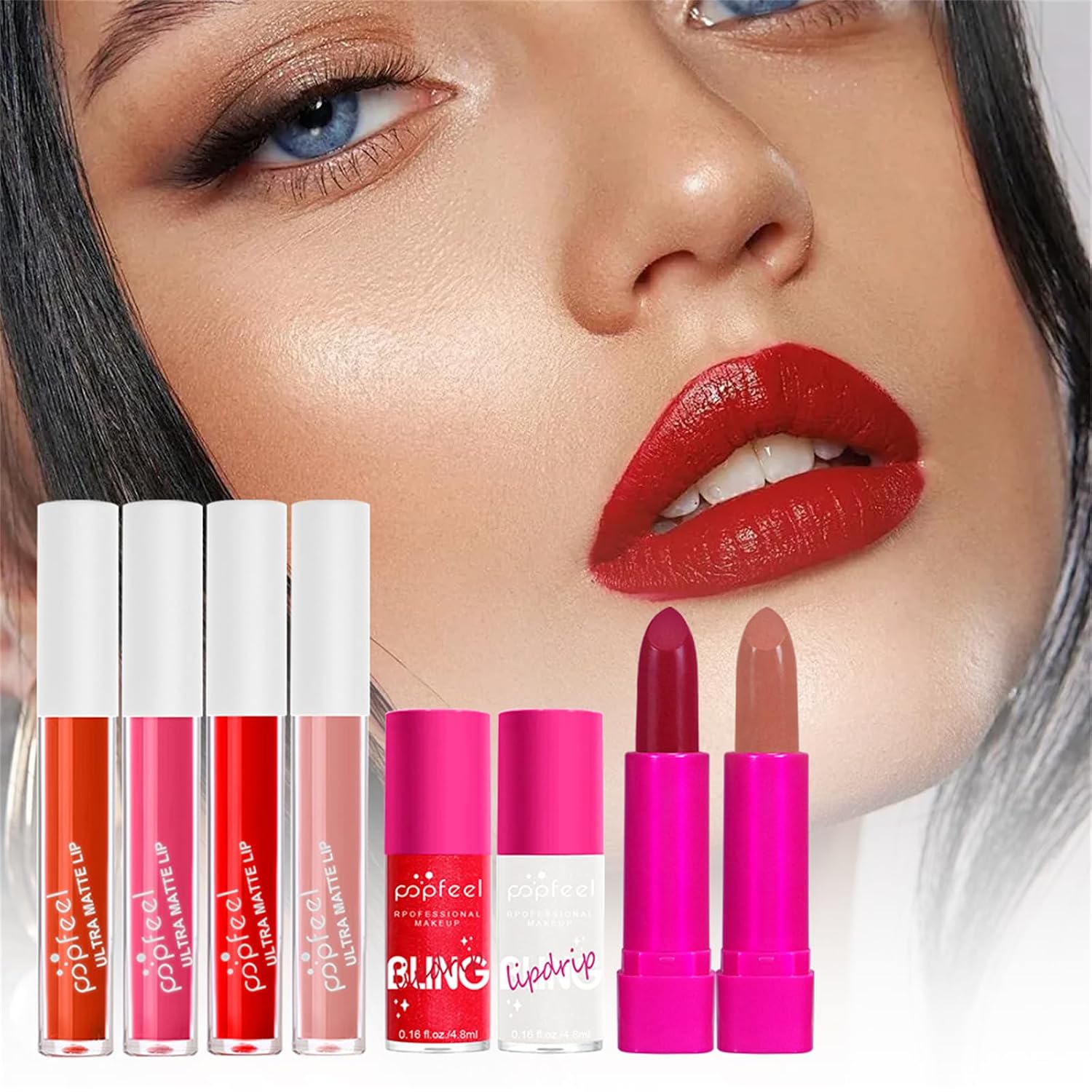 Hot Pink All in One Makeup Kit for Women Full Kit, Mother's Day Makeup Gifts Set for Women Girls, Hot Pink Makeup Essential Bundle Include Eyeshadow Palette Lipstick Blush Foundation Concealer - Image 9