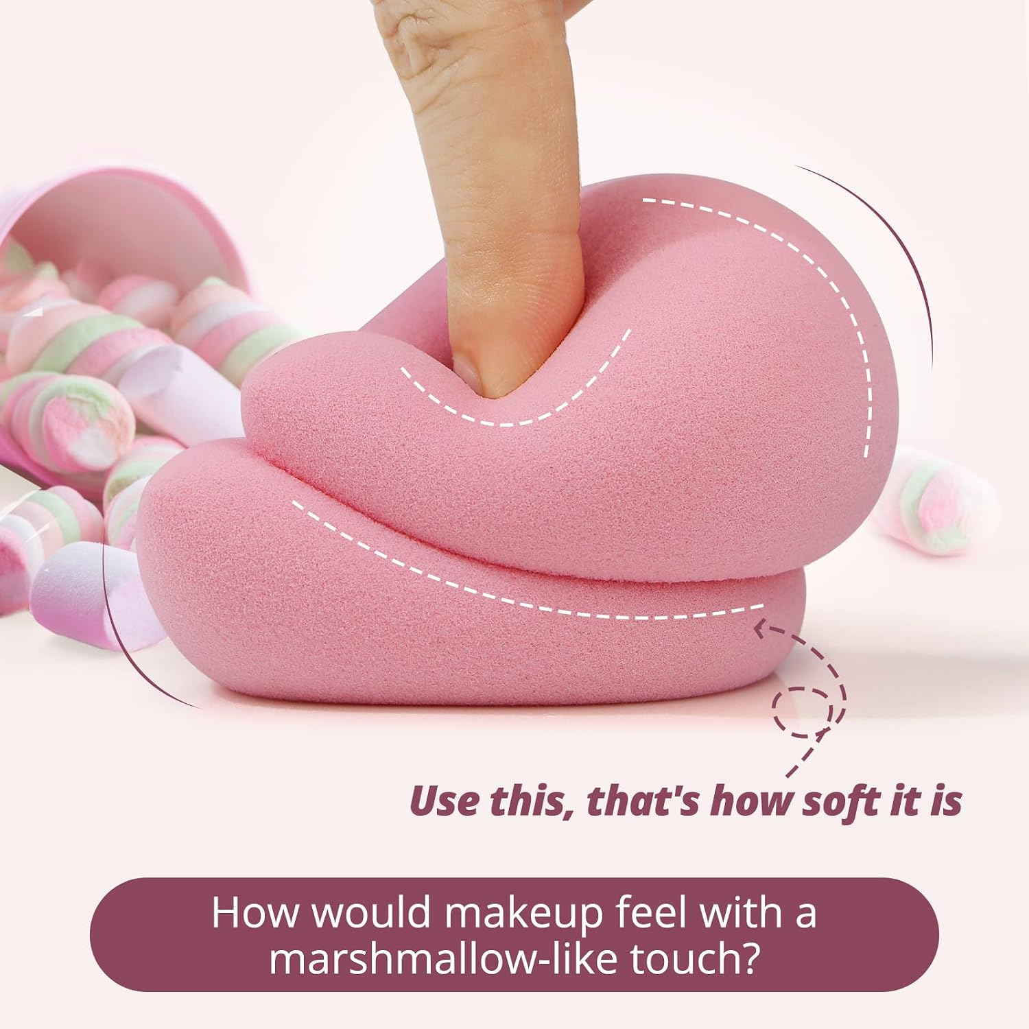 BEAKEY Makeup Sponge Set of 2, Flat Duo Patented Pink Beauty Sponges | Foundation and Powder Application, Soft Blending Blender, Large Flat Design, Latex Free, Beauty Tools for Makeup Lovers - Image 3