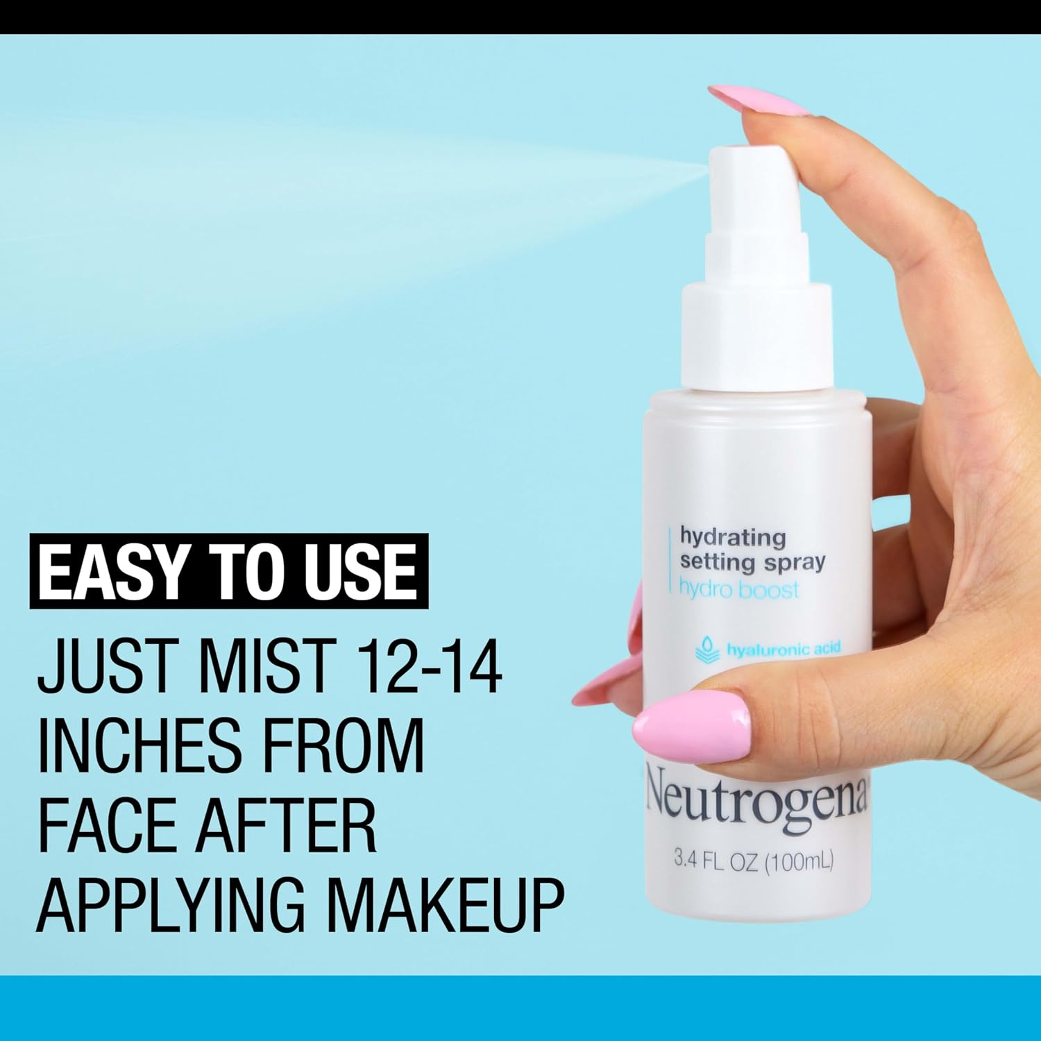 Neutrogena Hydro Boost Hydrating Makeup Setting Spray, 3.4 fl oz - Image 5