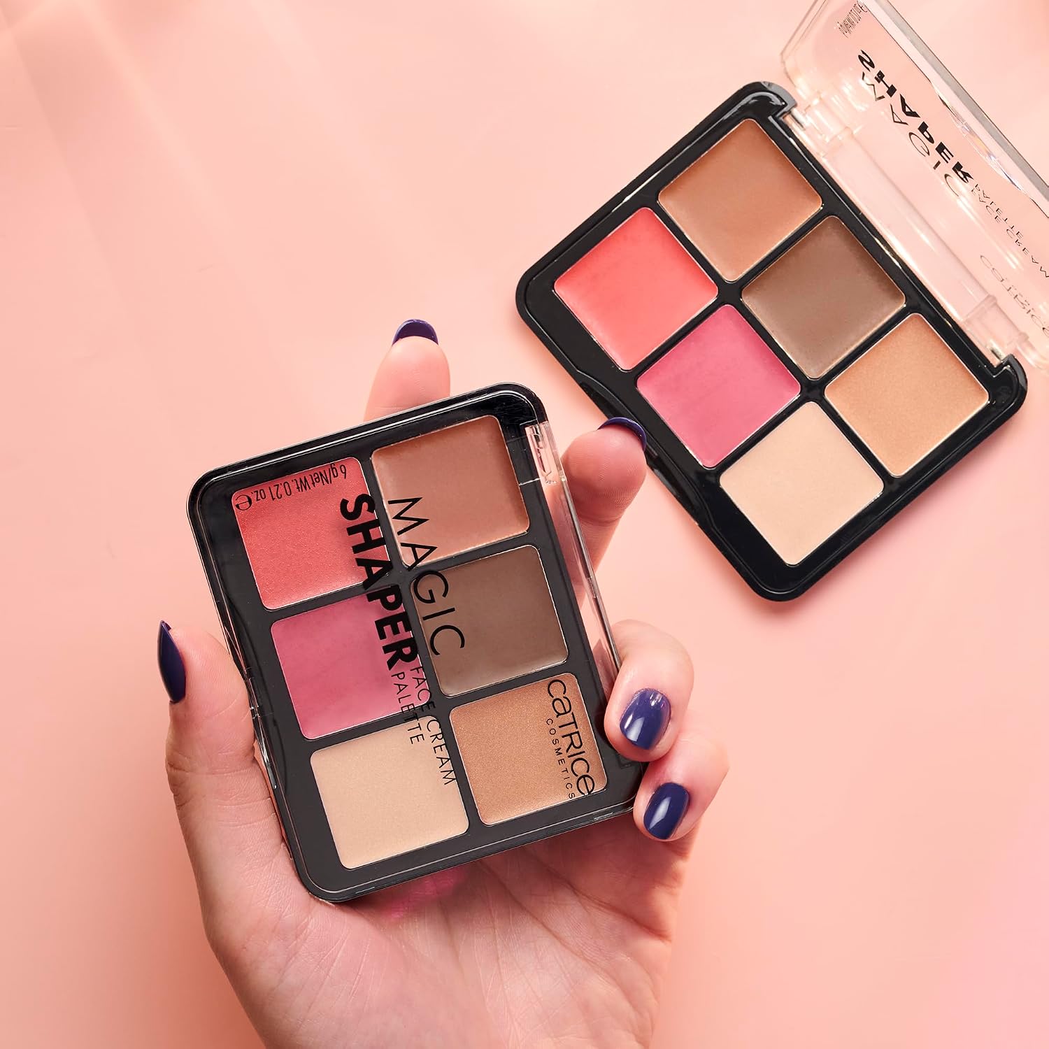 Catrice Magic Shaper Face Cream Palette, Blush, Bronzer & Highlighter | 6-in-1 Blendable, Buildable, Lightweight; Natural Finish, Contour & Shaping, Vegan & Cruelty Free, Fragrance Free, 0.21 oz - Image 7