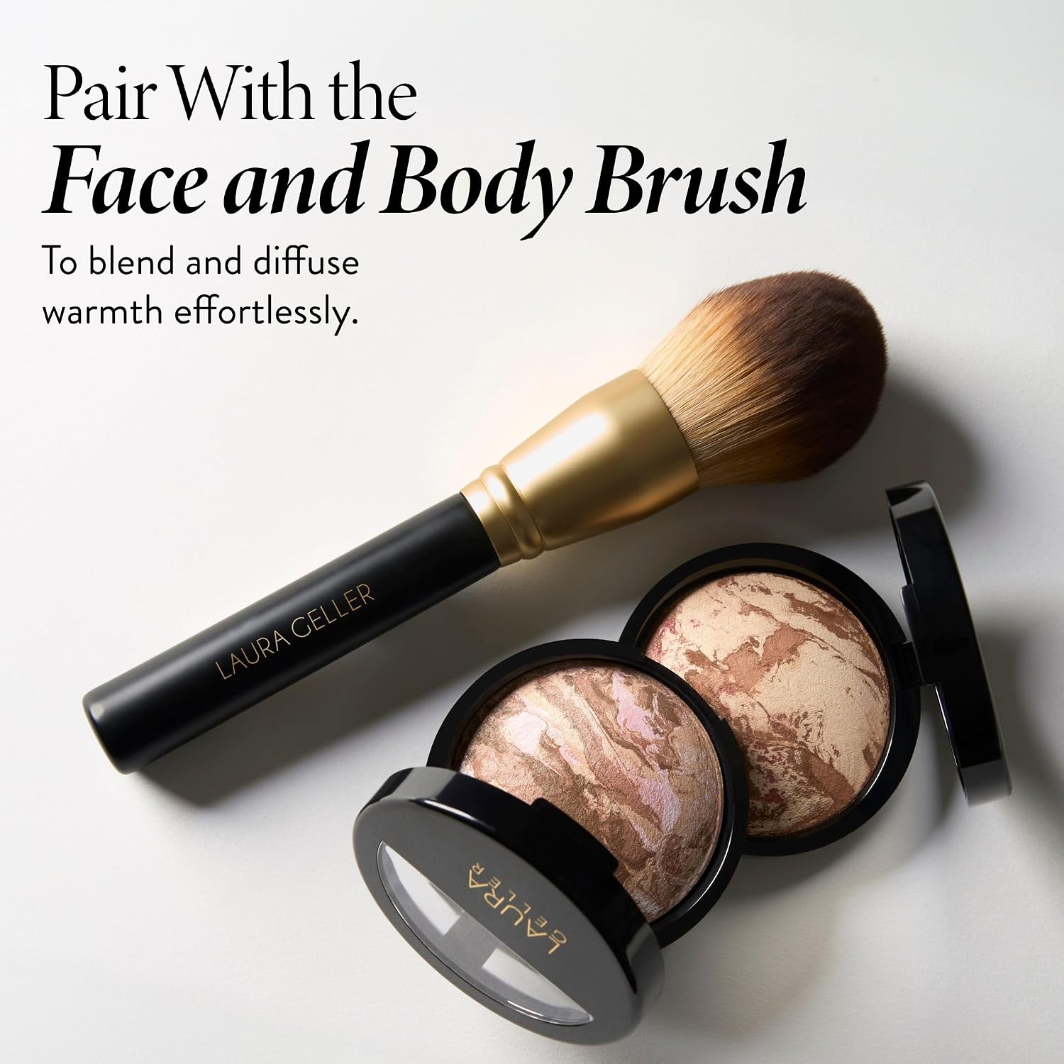 LAURA GELLER Baked Bronze-N-Brighten Bronzer Powder, Bronze Glow - Fair - Image 7