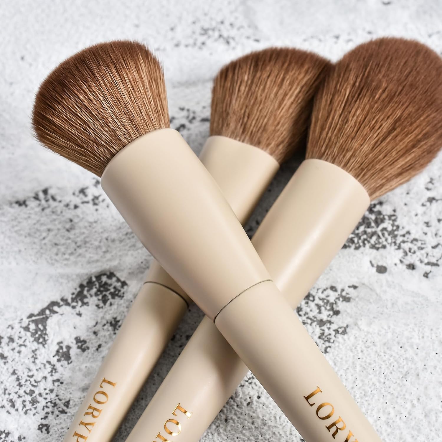 LORYP Makeup Brushes Set Labeled 18 Piece Face and Eye Brush Set Ultra soft hair Foundation, Concealer, Blush, Contour, Blending, Eyeshadow Khaki Brush kit - Image 4