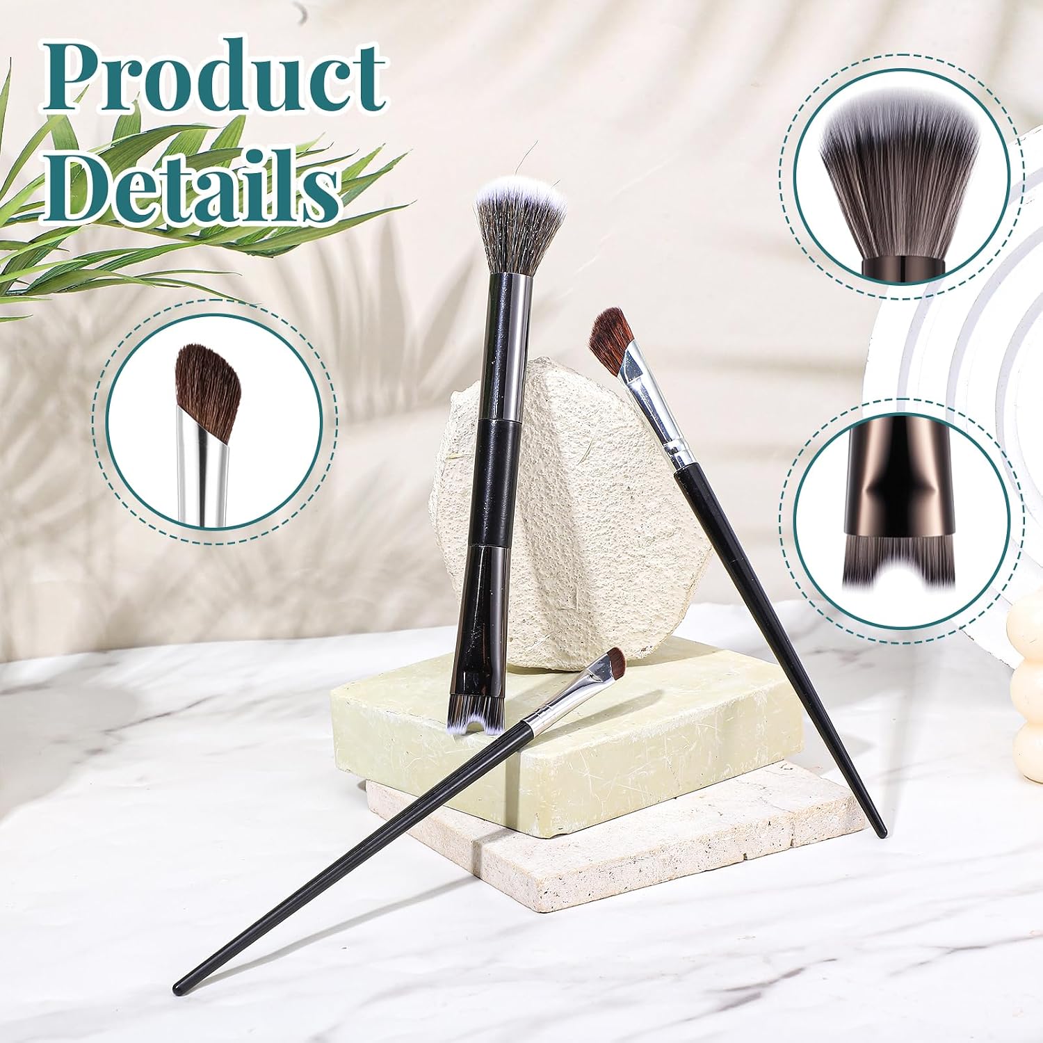 4 Pcs Sculpting Dual-End Nose Brush, 2-in-1 Nose Contour Brush Angled Makeup Brushes Blush Brushes for Sculpting and Defining Contour - Image 3