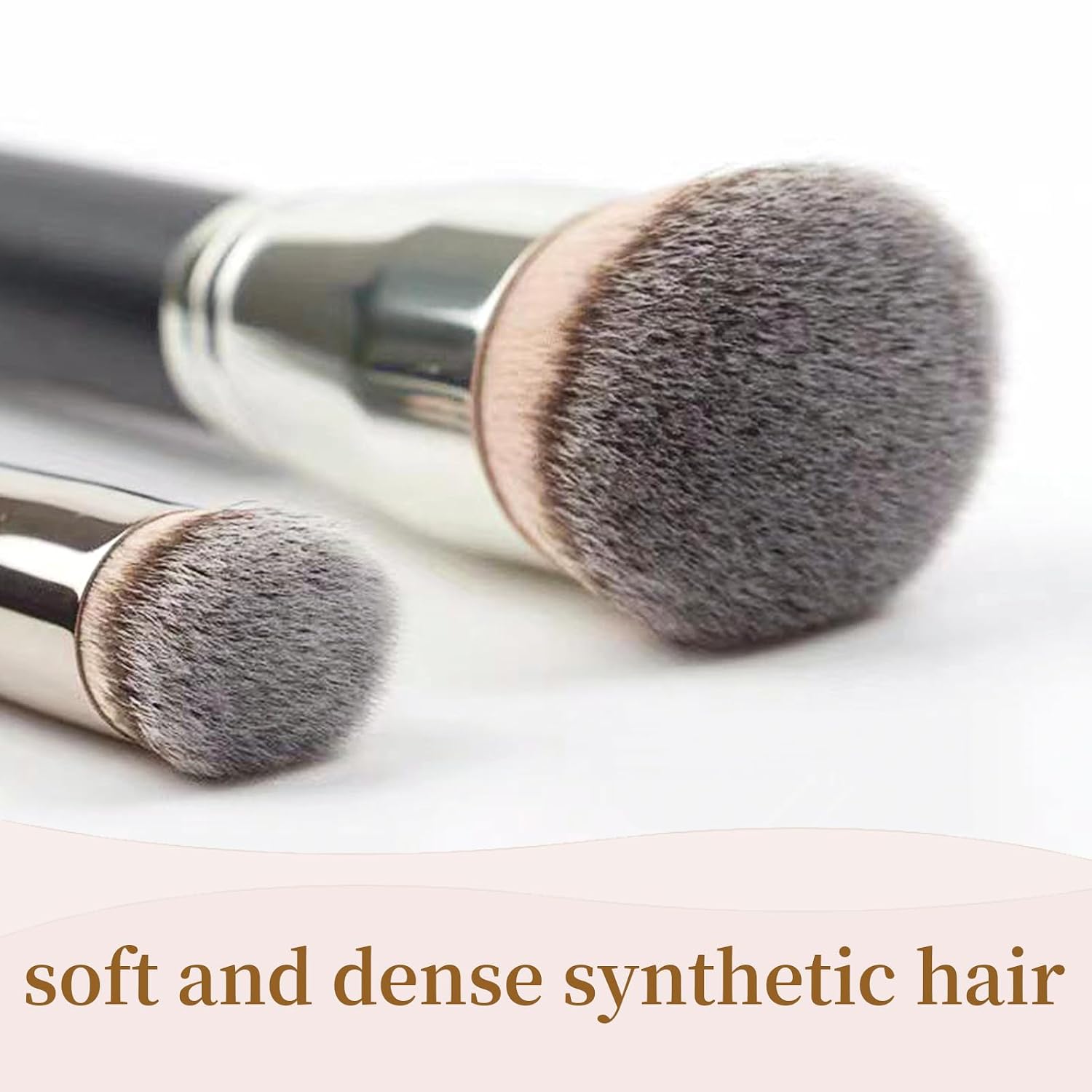 Angled Flat Foundation Concealer Contour Brush Set, 2PCS Dense Under Eye Nose Contour Kabuki Brush for Blending Setting Concealing Buffing with Liquid, Cream and Powder (170/270/ 370)… - Image 6