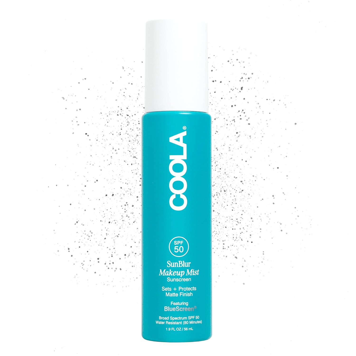 COOLA SunBlur Matte Makeup Setting Spray SPF 50, Face Sunscreen, 1 fl oz | Organic Weightless Setting Mist, Locks in Makeup & Blurs Pores, Water Resistant, Controls Shine, Dermatologist Tested