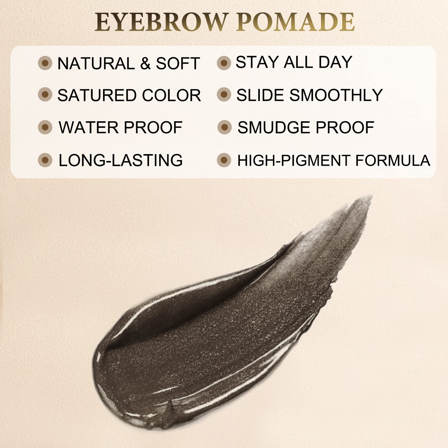 LAVONE Eyebrow Pen Kit,Waterproof Brow Pencil,Pomade,Eyeliner, Medium Brown | 4-in-1 eyebrow makeup kit, brow brush, long-lasting,smudge-proof,waterproof, eyebrow pencils for women, natural & full brows - Image 5