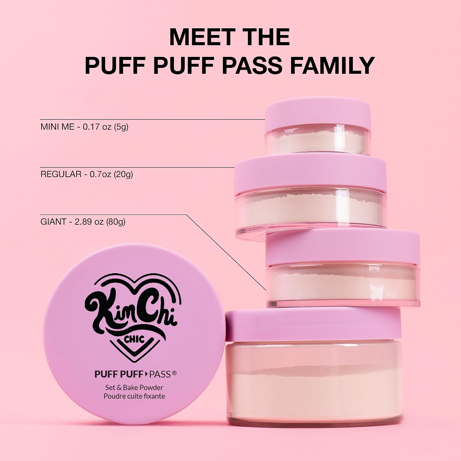 KimChiChic Beauty Puff Puff Pass Set & Bake Loose Setting Powder Makeup | Face Powder with Rice & Vitamin E, Matte Airbrush Finish, Oil Control with Fluffy Powder Puff, 03 Translucent, 0.70 oz (20 g) - Image 9