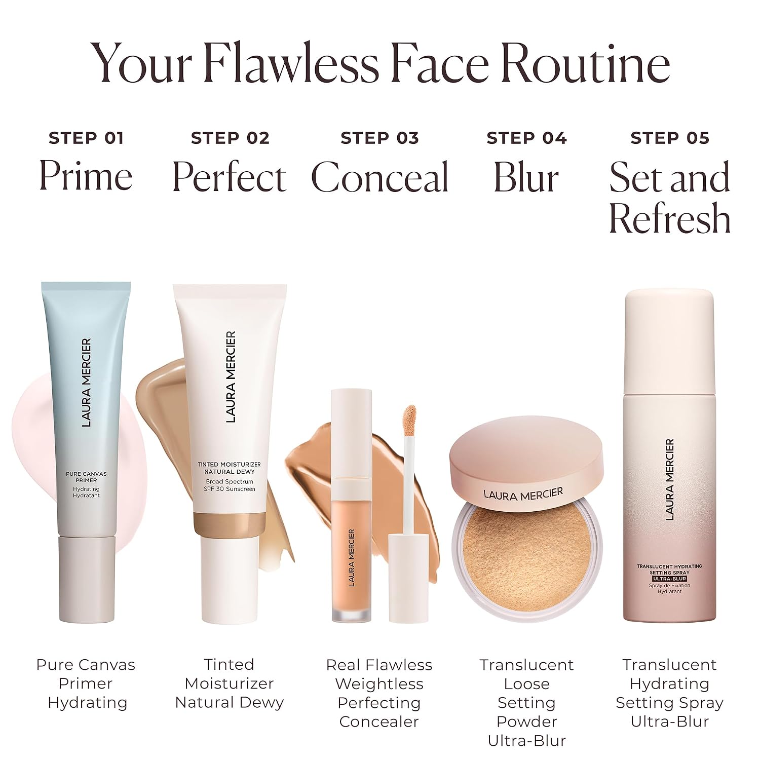Laura Mercier Translucent Hydrating Setting Spray Ultra-Blur, Micro-Fine Blurring Face Mist, 24HR Shine Control, Natural Finish, Smudge & Transfer-Proof, Infused with Hyaluronic Acid + Niacinamide - Image 6