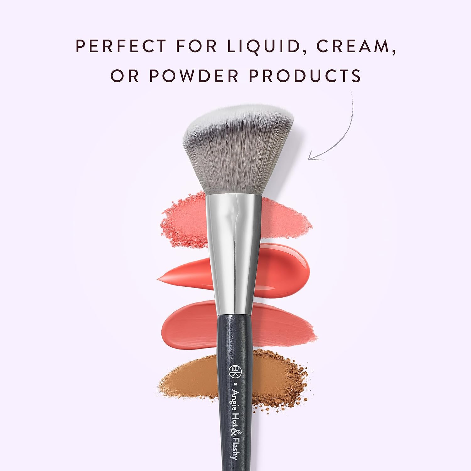 BK BEAUTY - ANGIE HOT & FLASHY A507 ANGLED BLUSH BRUSH – For Blush, Bronzer & Contour, Fluffy Angled Brush for Seamless, Streak-Free Finish - Image 6