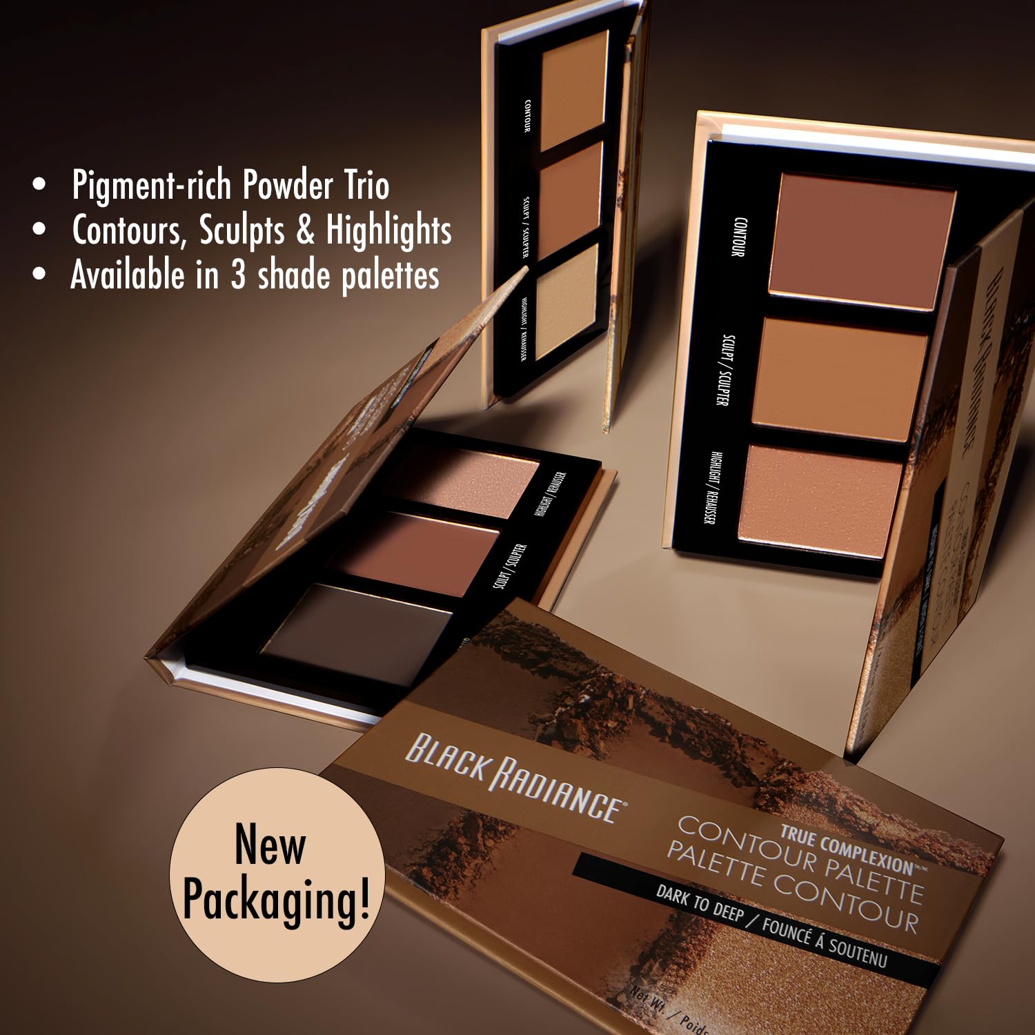 Black Radiance True Complexion Contour Palette, Dark To Deep - Image 2