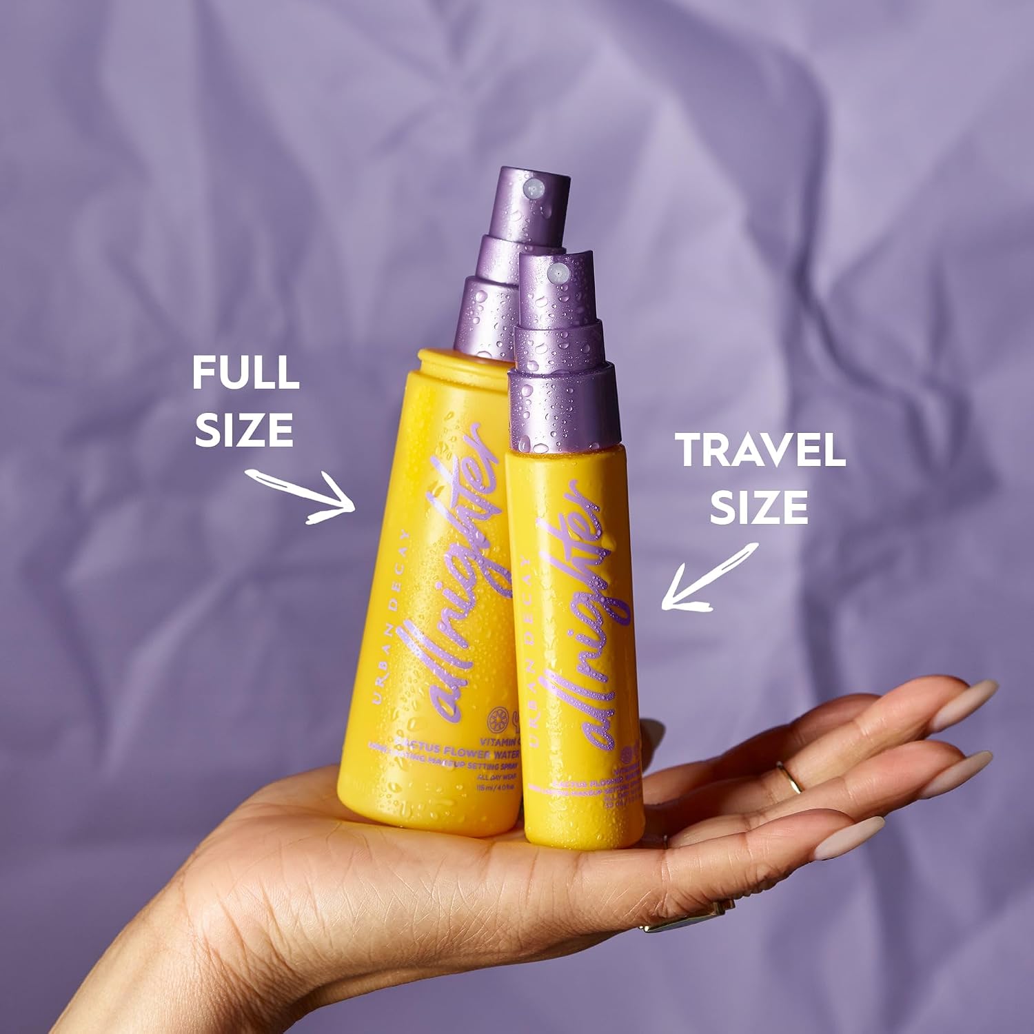Urban Decay All Nighter Vitamin C Hydrating Makeup Setting Spray for Face, Transfer-Resistant, Waterproof, 16 HR Wear, with Vitamin C & Cactus Flower Water, Illuminated Finish, for Dry Skin, Vegan - Image 5