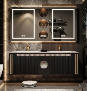 Bathroom Vanity with Dual Sinks, Fl...