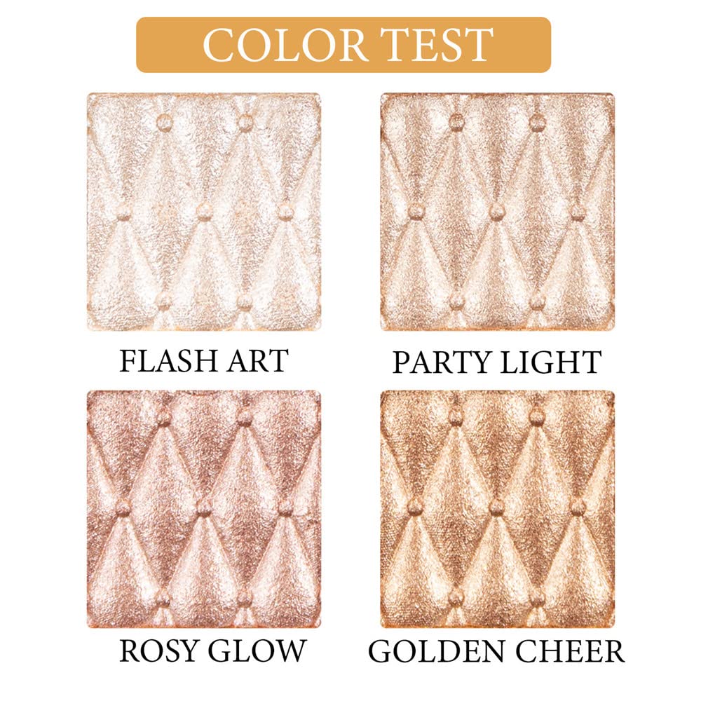 4-color highlighter makeup palette shimmer bronze contour shadow illumination highlight eyeshadow palette eyeshadow cosmetic set - Image 2