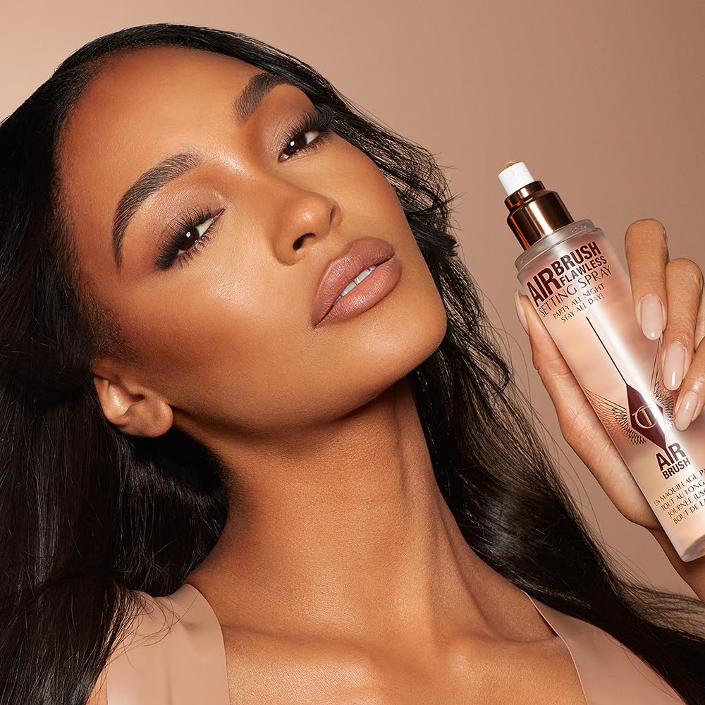 Charlotte Tilbury Airbrush Flawless Setting Spray - Ultra-Fine Hydrating Mist to Prime & Set Makeup Up to 16Hr – Soothes and Blurs Skin, Waterproof, Wedding Makeup - Image 8