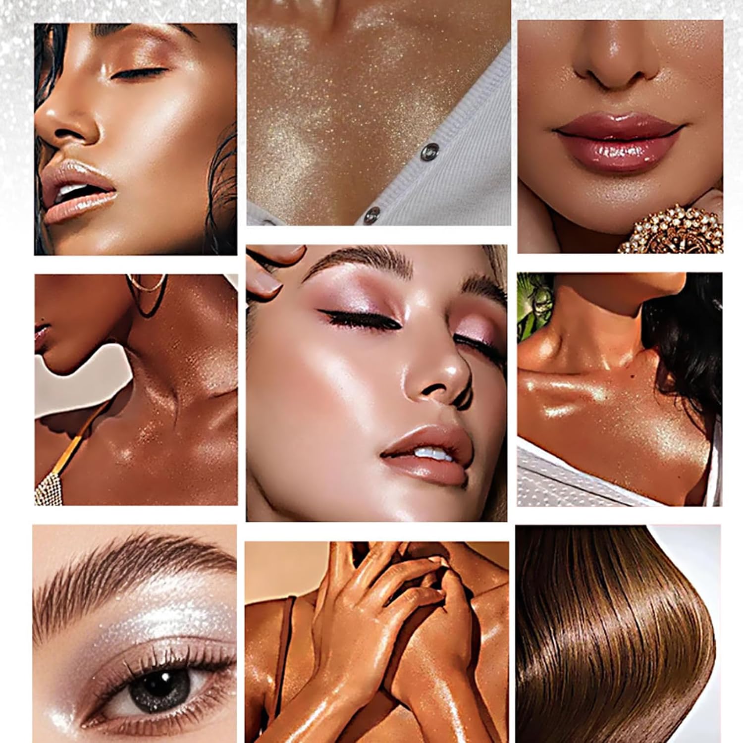 6Pcs Liquid Highlighter Set, Glitter Highlighter Stick for Face Body and Eye, Natural Shimmer Glowing Finish, Long Lasting, Waterproof - Image 7