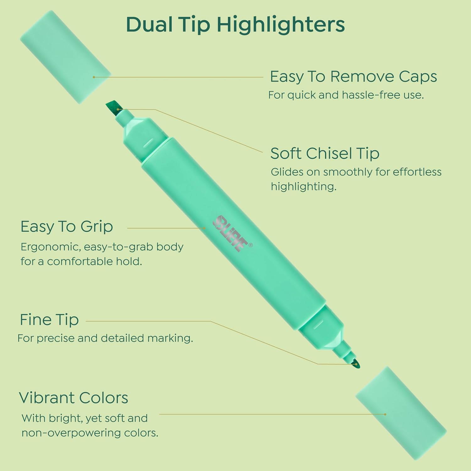 BLIEVE Bible Highlighters No Bleed Through, Pastel Colors, Dual Tip, 8 Pack | Aesthetic Cute Highlighters, Chisel Tip & Fine Point For Bible & Journaling, Back To School Supplies - Image 7