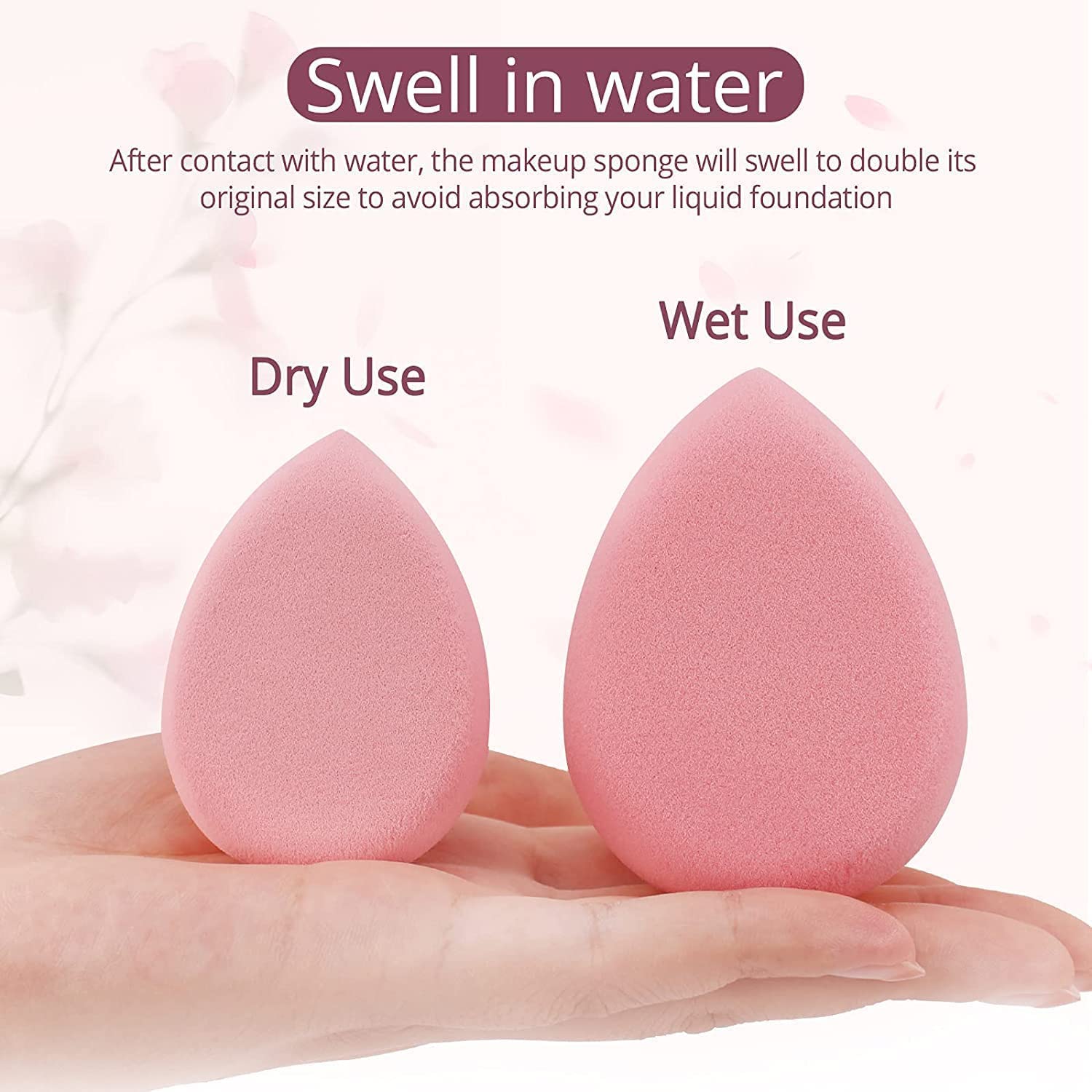 BEAKEY Makeup Sponge Set of 2, Flat Duo Patented Pink Beauty Sponges | Foundation and Powder Application, Soft Blending Blender, Large Flat Design, Latex Free, Beauty Tools for Makeup Lovers - Image 5