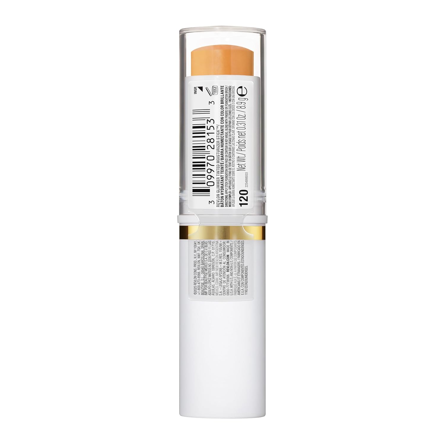 Revlon Glimmer Tinted Moisturizer Stick, 120 Light-Medium, 0.31 oz | Delivers buildable coverage, a glowy finish, and all-day hydration in one easy-to-use stick. Brightens complexion. - Image 11