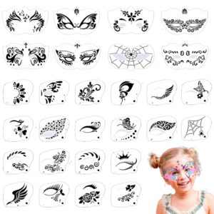28 pcs Face Paint Stencils Kits Fac...