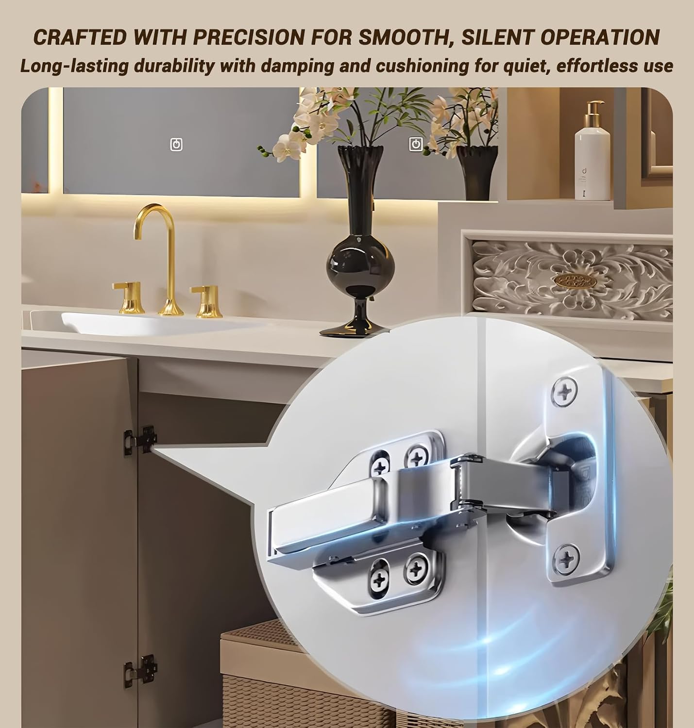 80" Freestanding Bathroom Vanities, Solid Wood Vanities Set with Sink, Anti-Fog Mirror and Storage Side Cabinet, Luxury Bathroom Cabinet with Spacious Countertop and Large Storage Space (Green) - Image 7