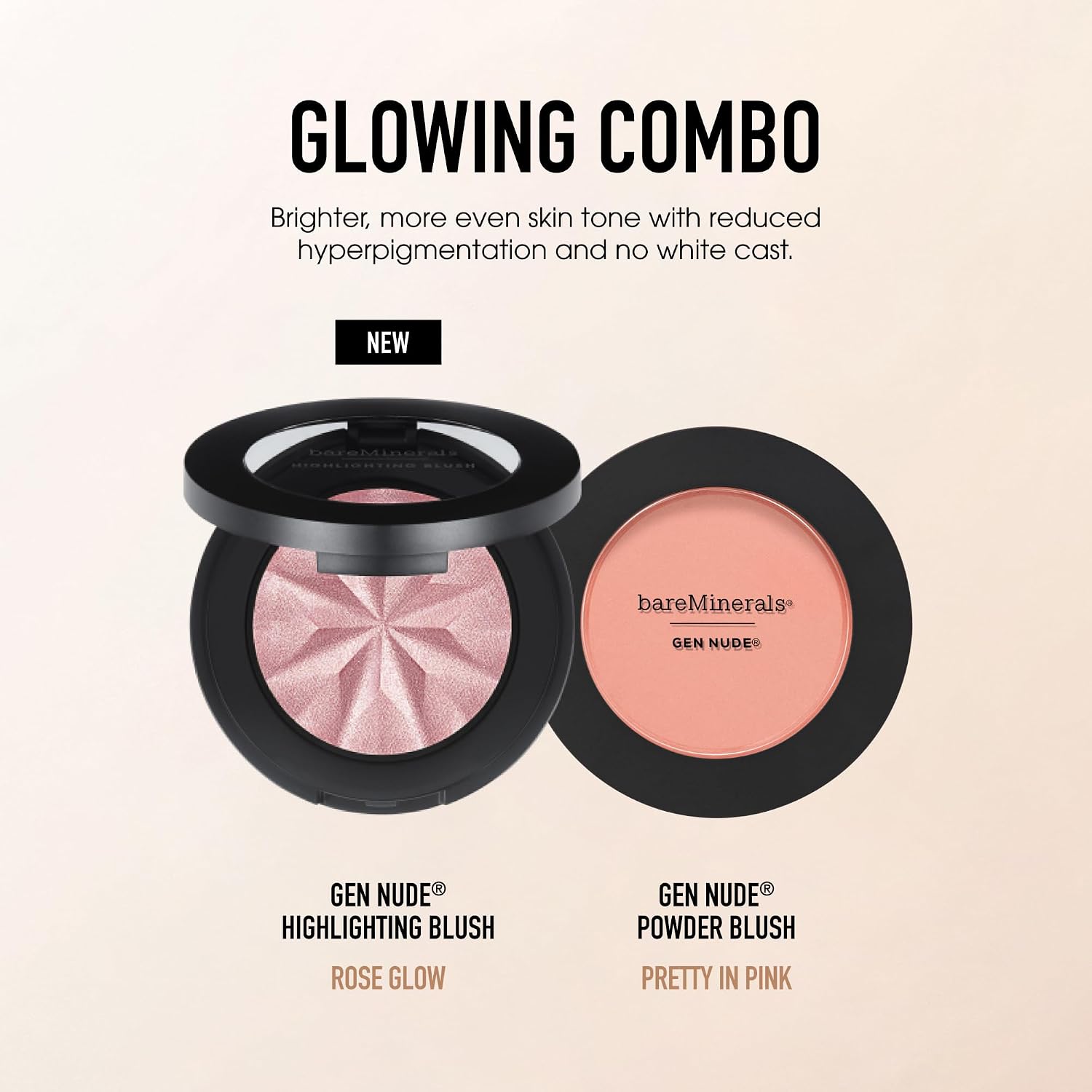 bareMinerals Gen Nude Highlighting Blush, Rose Glow, 3.2g - Image 6