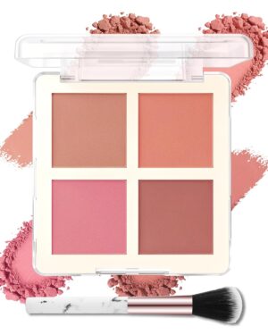Blush Palette for Cheeks, Pink Oran...