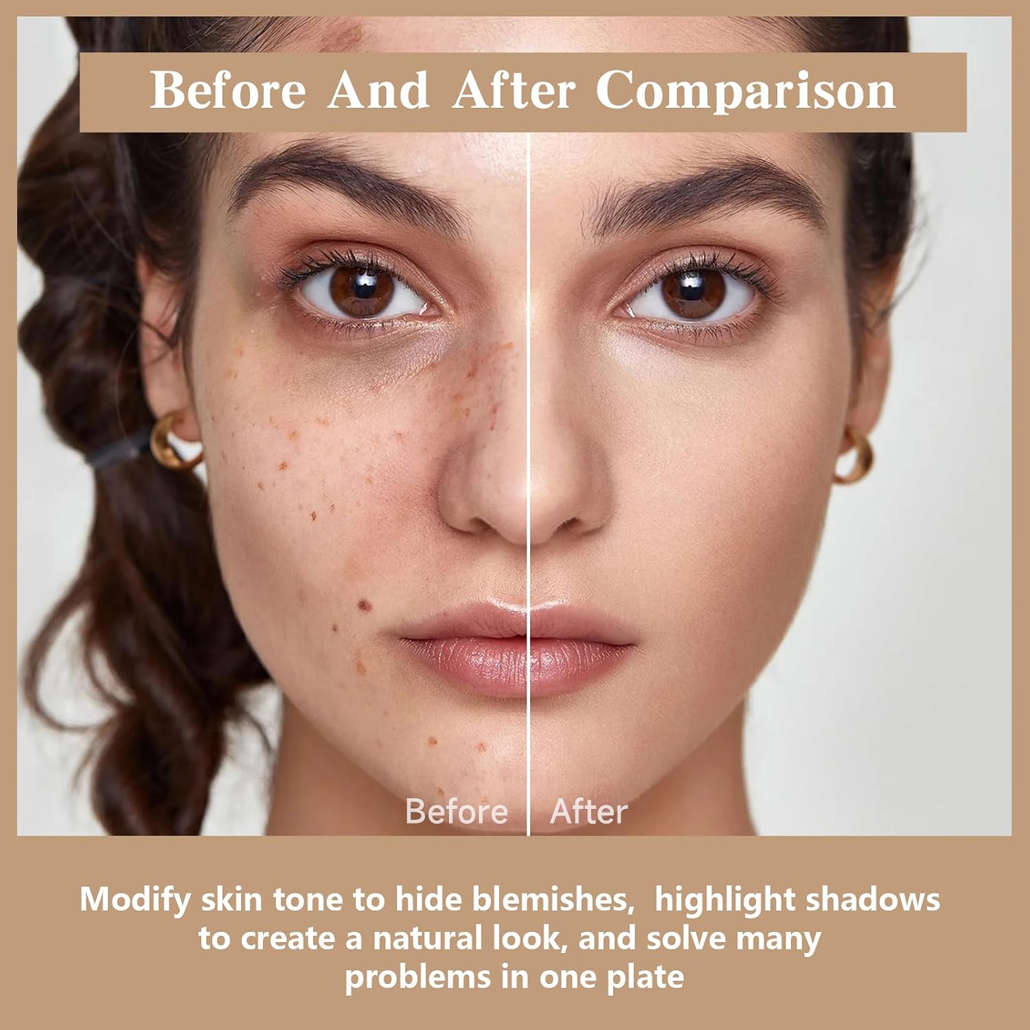 HOSAILY 12 Colors Cream Concealer Foundation Palette, Long-Wearing Smudge Proof Blendable Full Coverage Cream Contour Blush Highlighter Color Correcting Concealer Foundation Palette Makeup - Image 5
