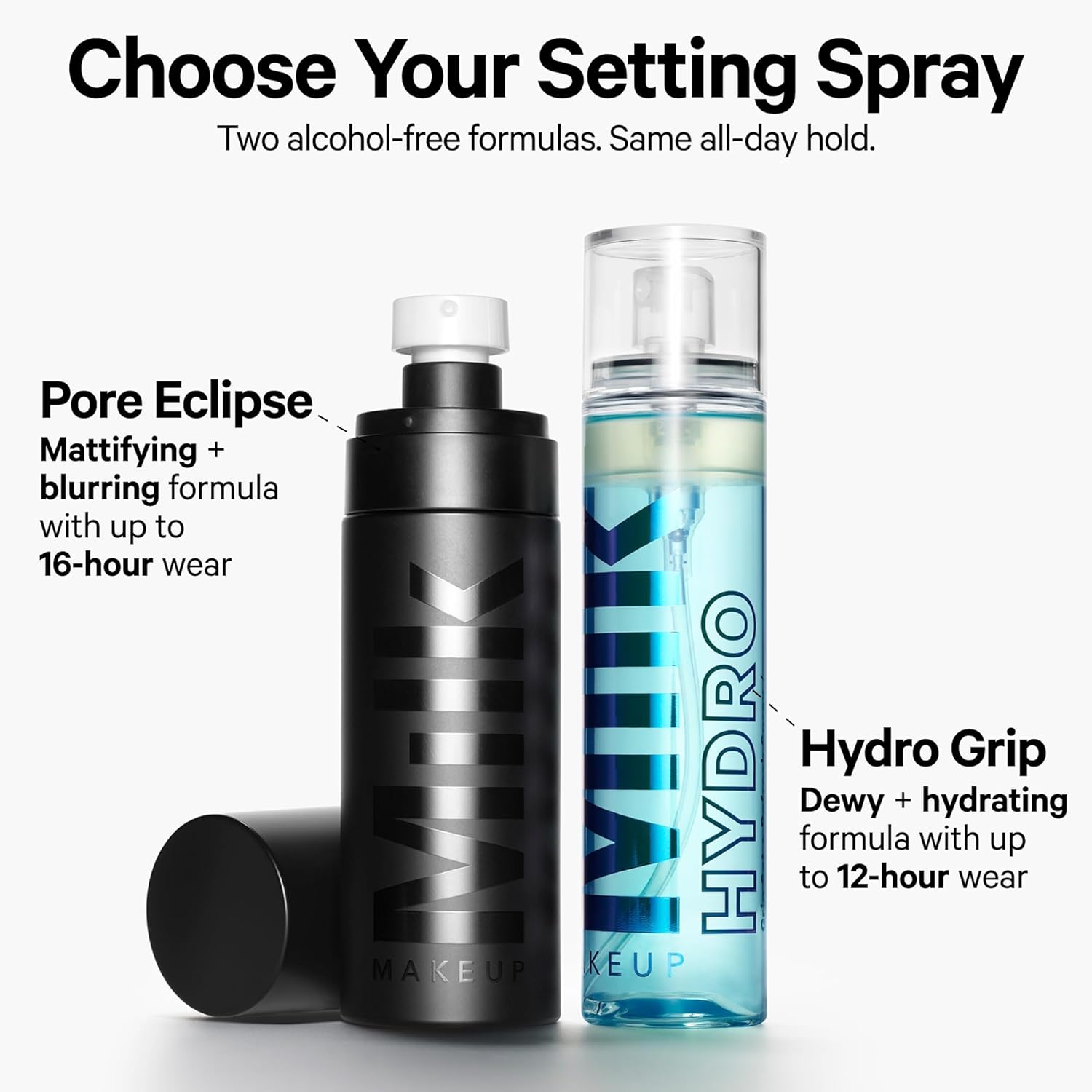 Milk Makeup Hydro Grip Set + Refresh Spray with Hyaluronic Acid – Sets Makeup + Hydrates Skin for Up to 12 Hours – Long-Lasting, Alcohol-Free Facial Mist for Dewy, Radiant Skin - Image 6
