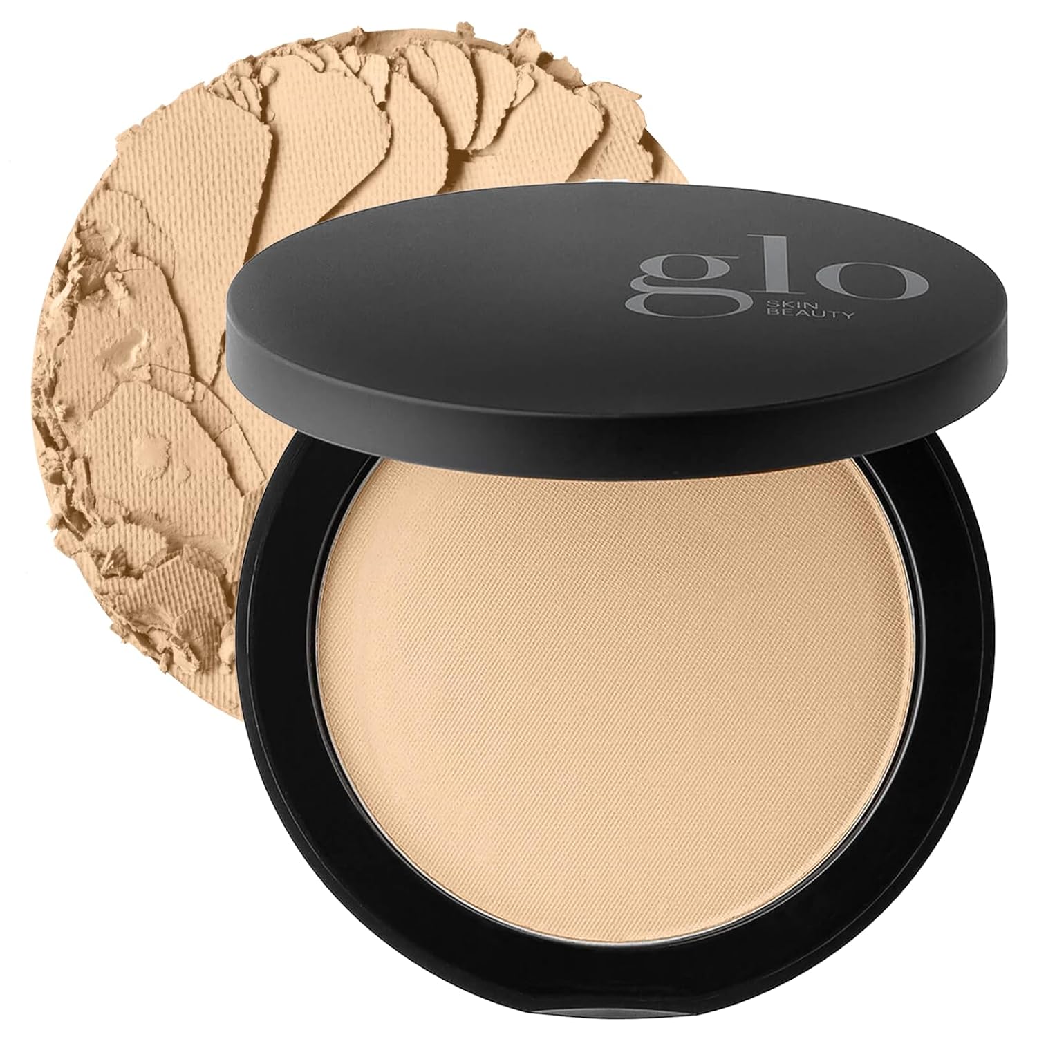 Glo Skin Beauty Pressed Base Powder Foundation, Golden Medium 0.92 oz | Buildable sheer-to-full coverage, semi-matte finish, long-wearing, best for oily skin, face powder compact, flawless look