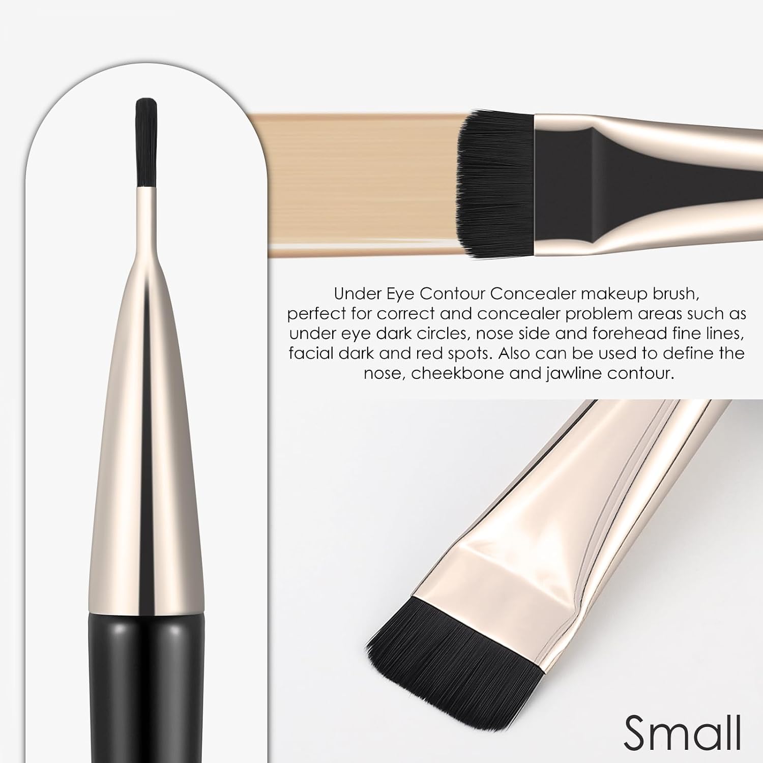 2Pcs Flat Foundation Brush, Korean Spatula Facial Makeup Brush, Ultra Thin Concealer Contour Brush for Liquid Cream Blending - Image 6