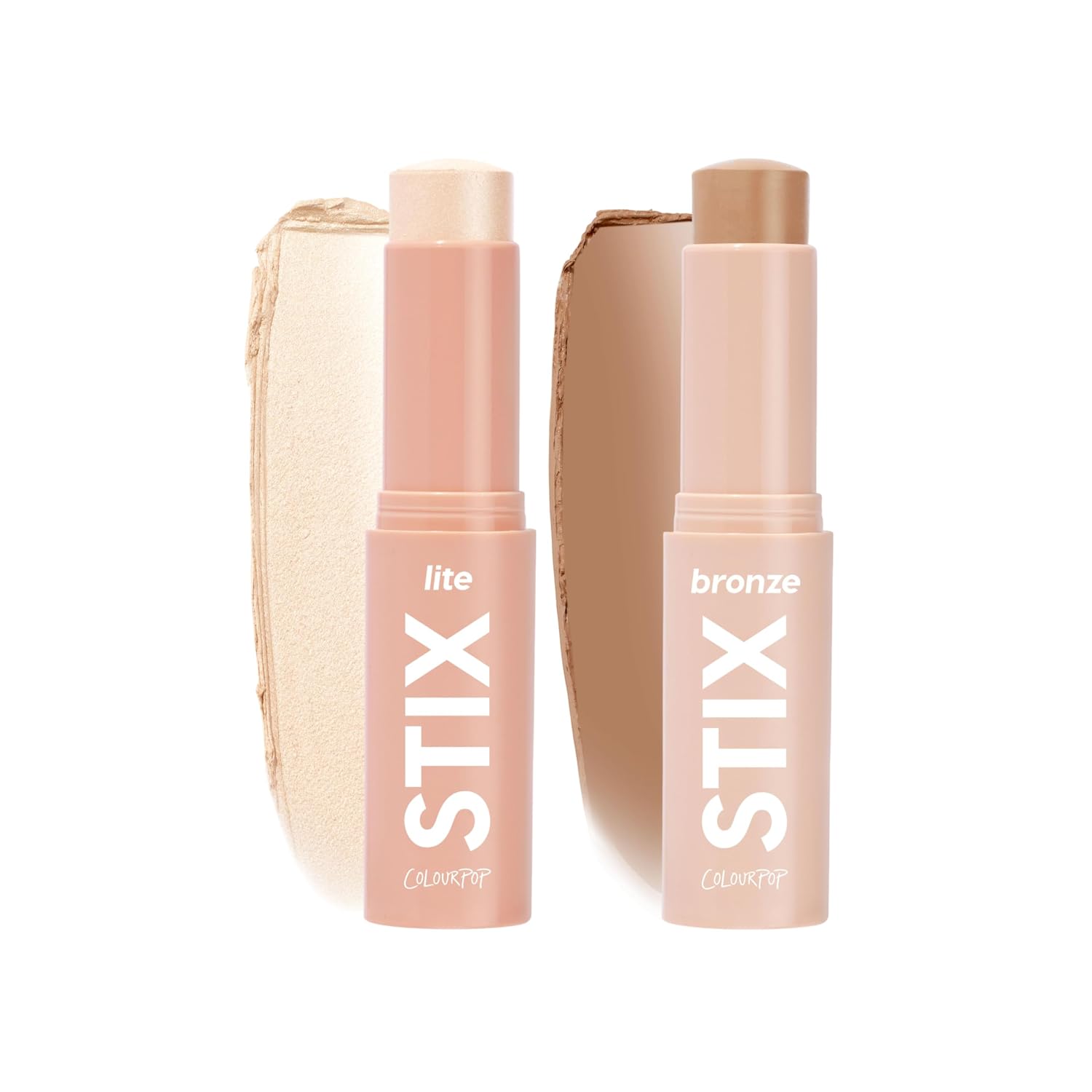 Colourpop Sunkissed Essentials Makeup Kit - Cream Bronzer Stick + Cream Highlighter Stick - Makeup Set for Buildable Glow, Contouring & Sunkissed Definition - Vegan & Cruelty-Free (2 Count)
