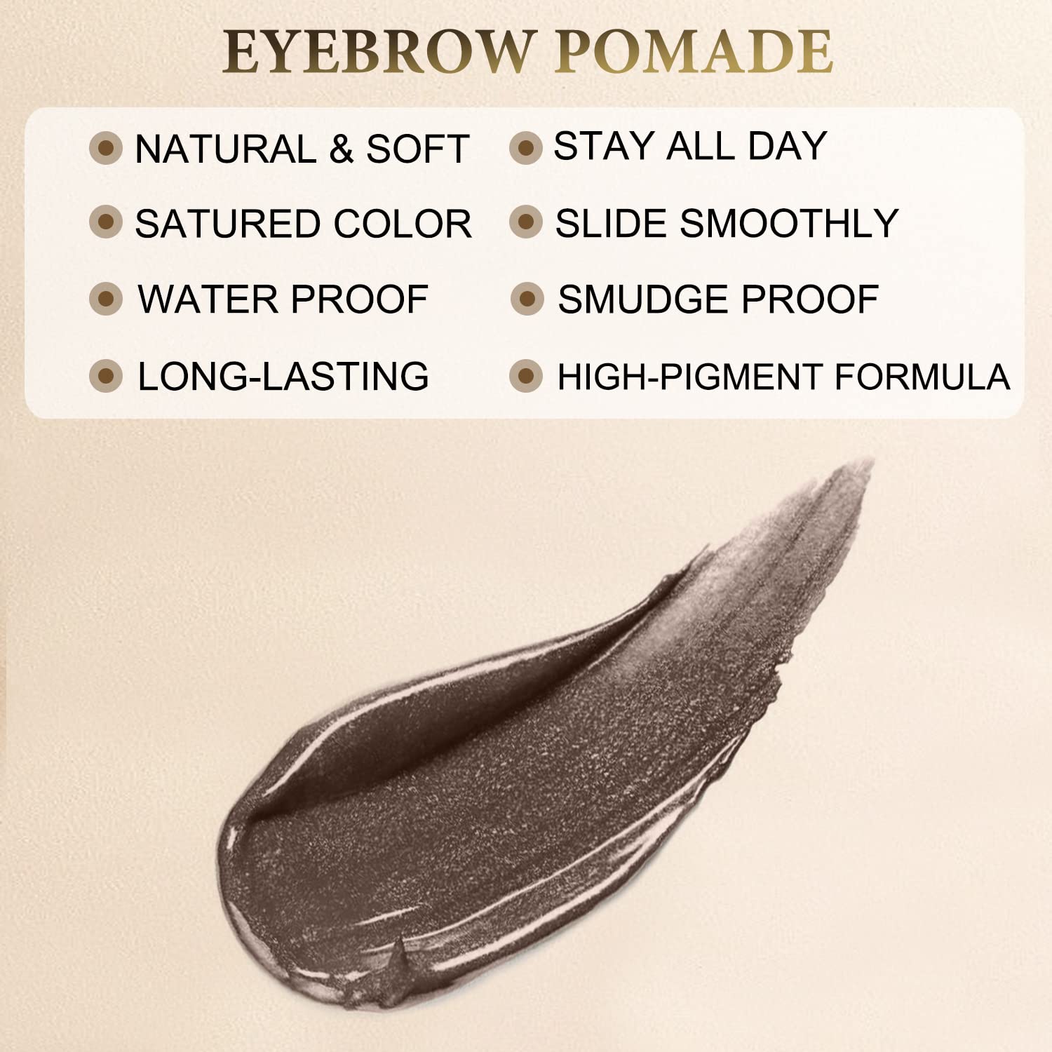 LAVONE Eyebrow Pen Kit, Waterproof Brow Pencil, Pomade,Eyeliner, Dark Brown | 4-in-1 eyebrow makeup kit, brow brush, long-lasting,smudge-proof,waterproof, eyebrow pencils for women, natural & full brows - Image 5
