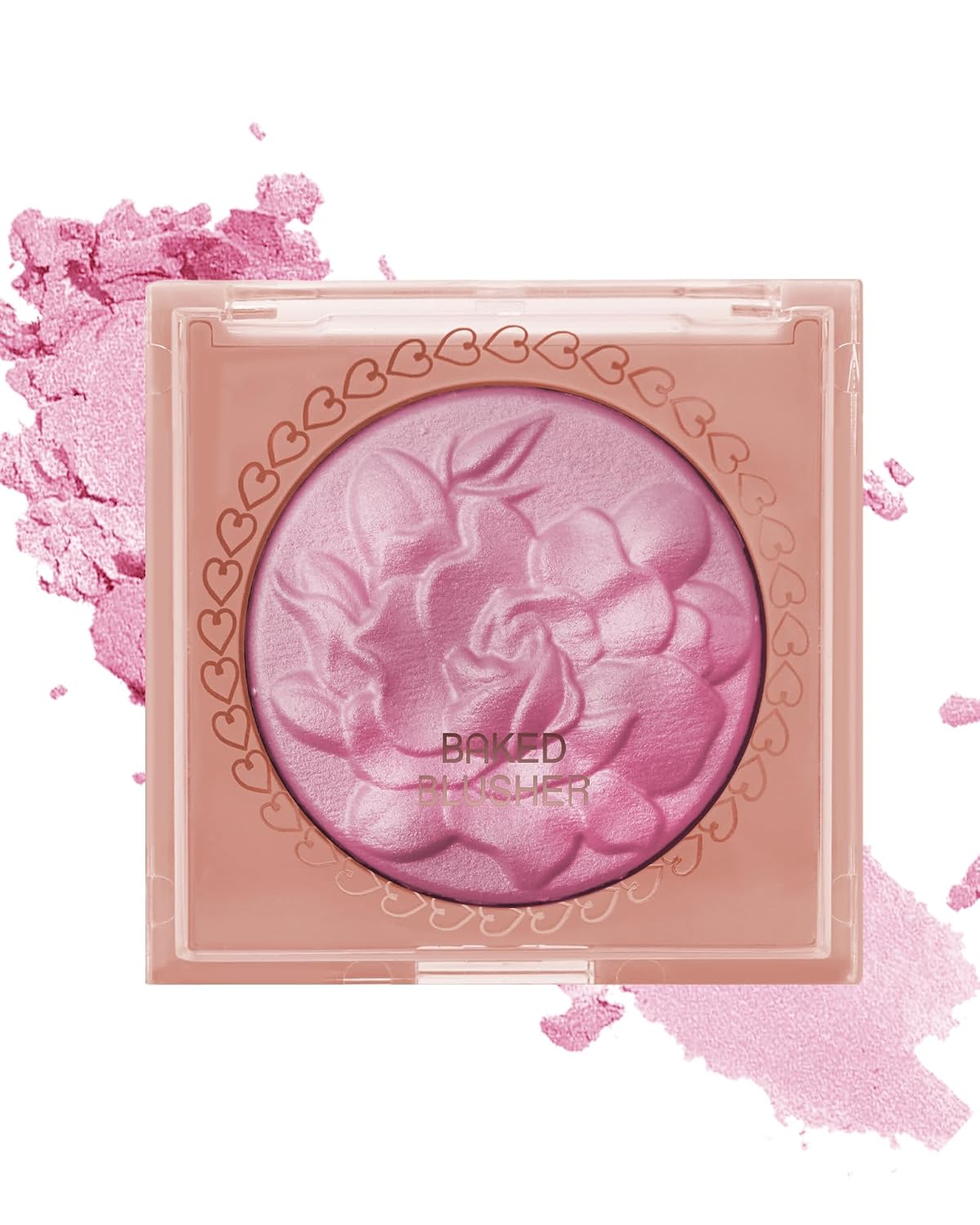 Baked Blush, Blush Powder Palette Blusher for Cheeks, Christmas Face Makeup | Pink Baked Blusher,Lightweight Shimmer Blush for Cheeks Contour,Thanksgiving Long Lasting Facial Makeup for Older Women